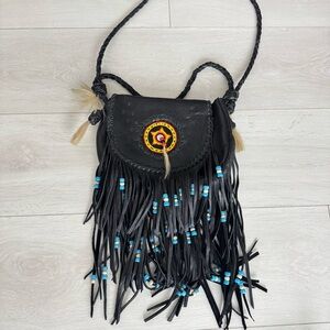 Leather Western Fringe Purse